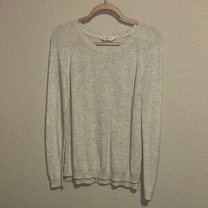 Everlane Cream Crew Neck Sweater Lightweight Knit